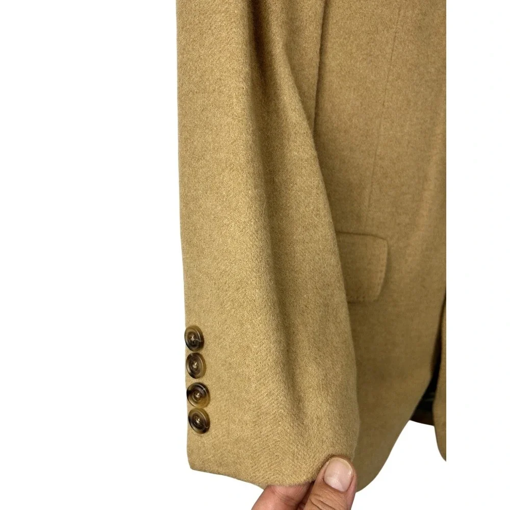 Hart Schaffer & Marx Men's 100% Camel Hair Blazer Size 40 Vintage Classic Casual